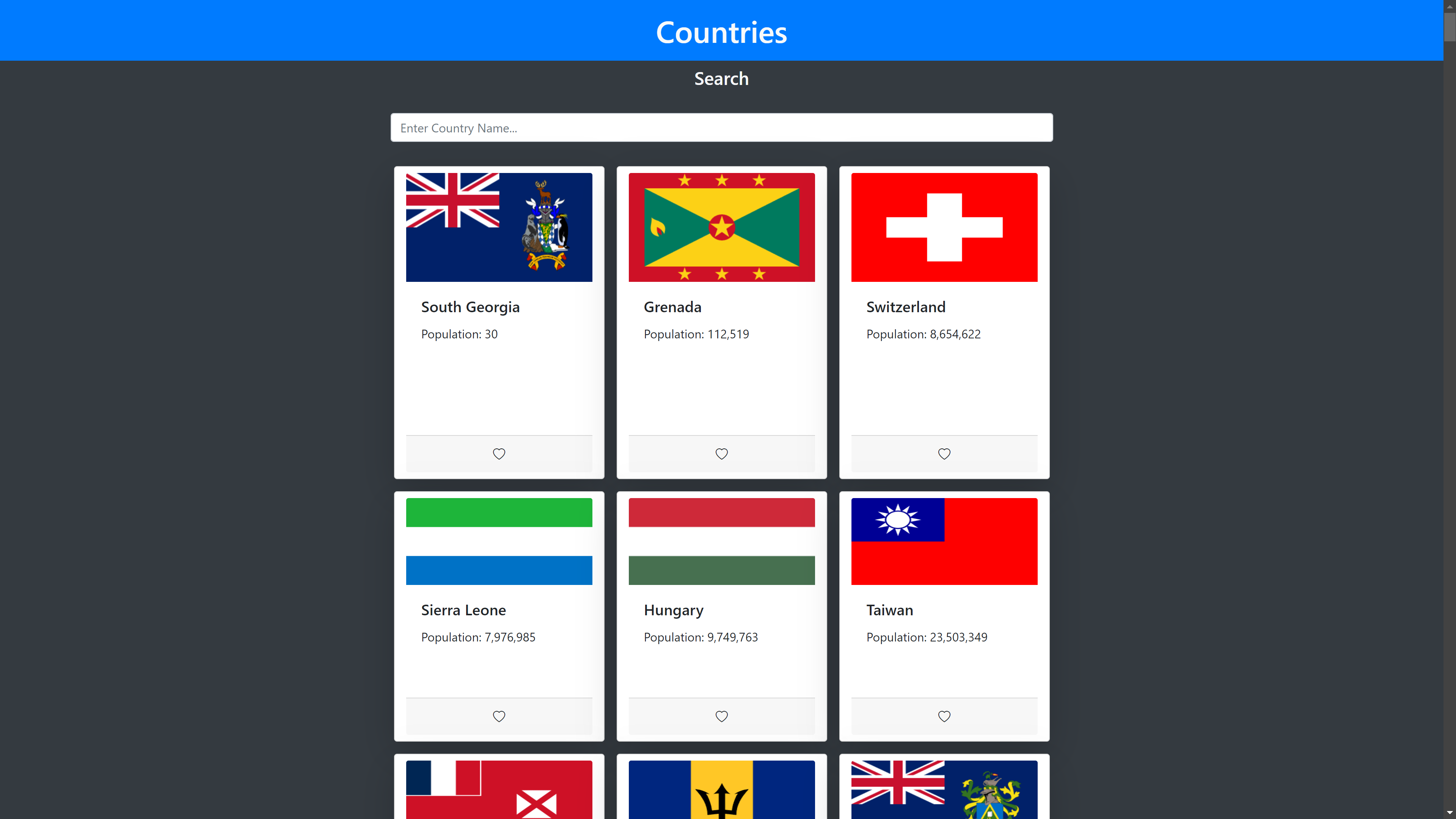 countries app preview