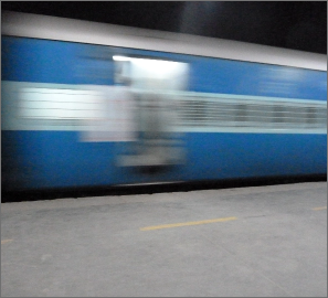 subway blurring past