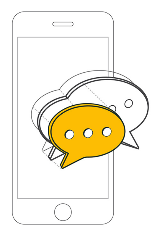 phone with messenger open